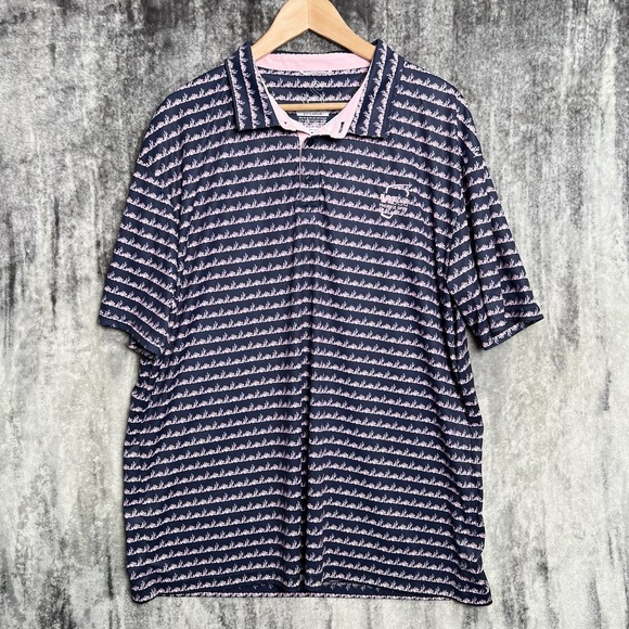 Swannies Waste Management Phoenix Open Men's Golf Polo 2XL Desert Purple Pink